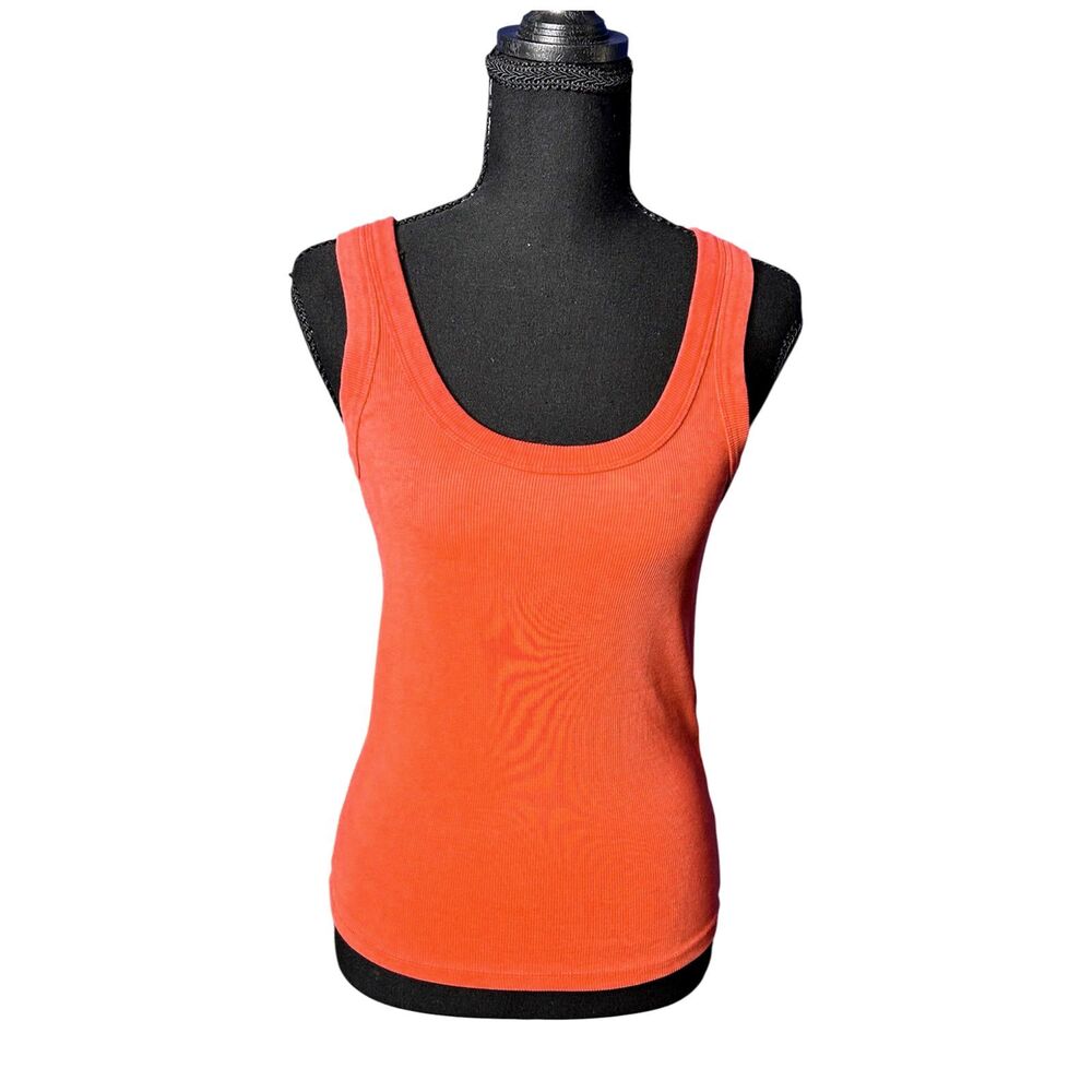 Marine Layer Womens Coral Ribbed Tank Top Sz S Layering Everyday Casual Stretch